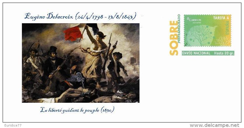 Spain 2013 - Eugène Delacroix (1798-1863)  - Special Prepaid Cover - Otros & Sin Clasificación