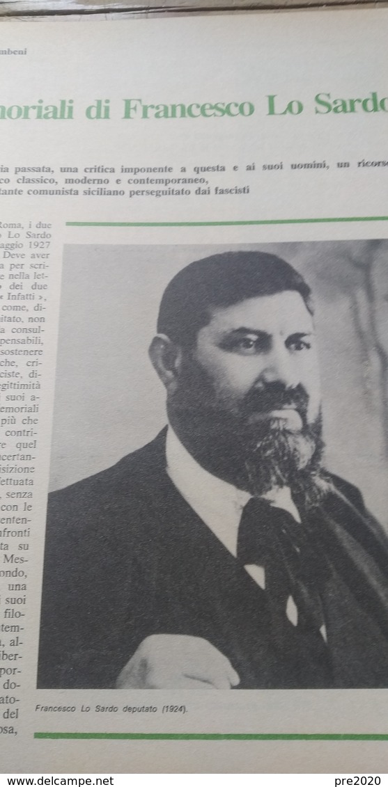 CALENDARIO DEL POPOLO 1980 FRANCESCO LO SARDO DEPUTATO DI NASO SICILIA - Autres & Non Classés