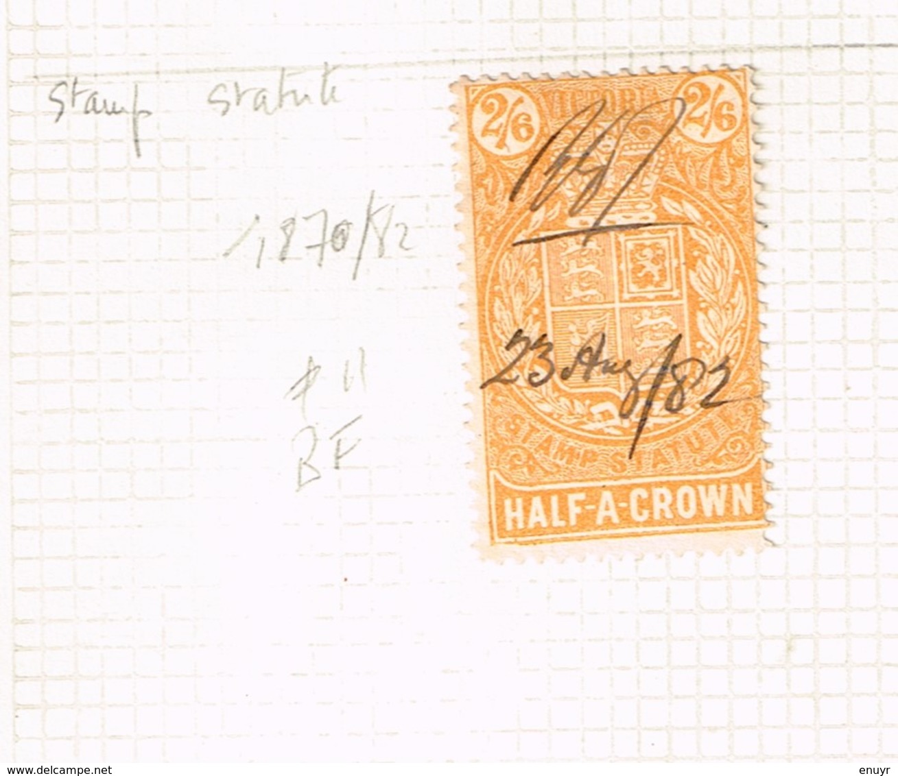 Victoria. Stamp Statute à Identier. Ancienne Collection. Old Collection - Verzamelingen (zonder Album)