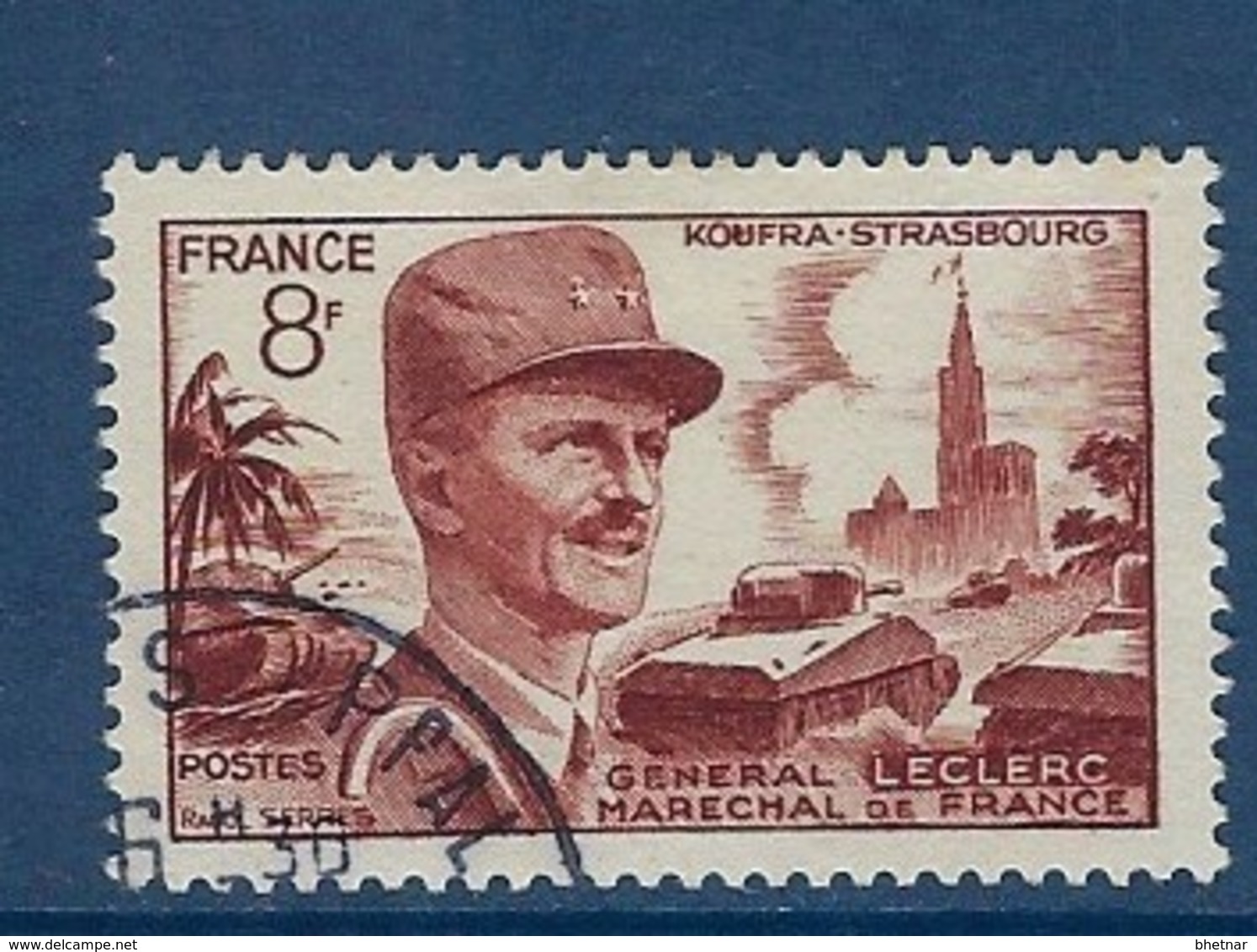 FR YT 942 " Général Leclerc " 1953 Oblitéré - Usati