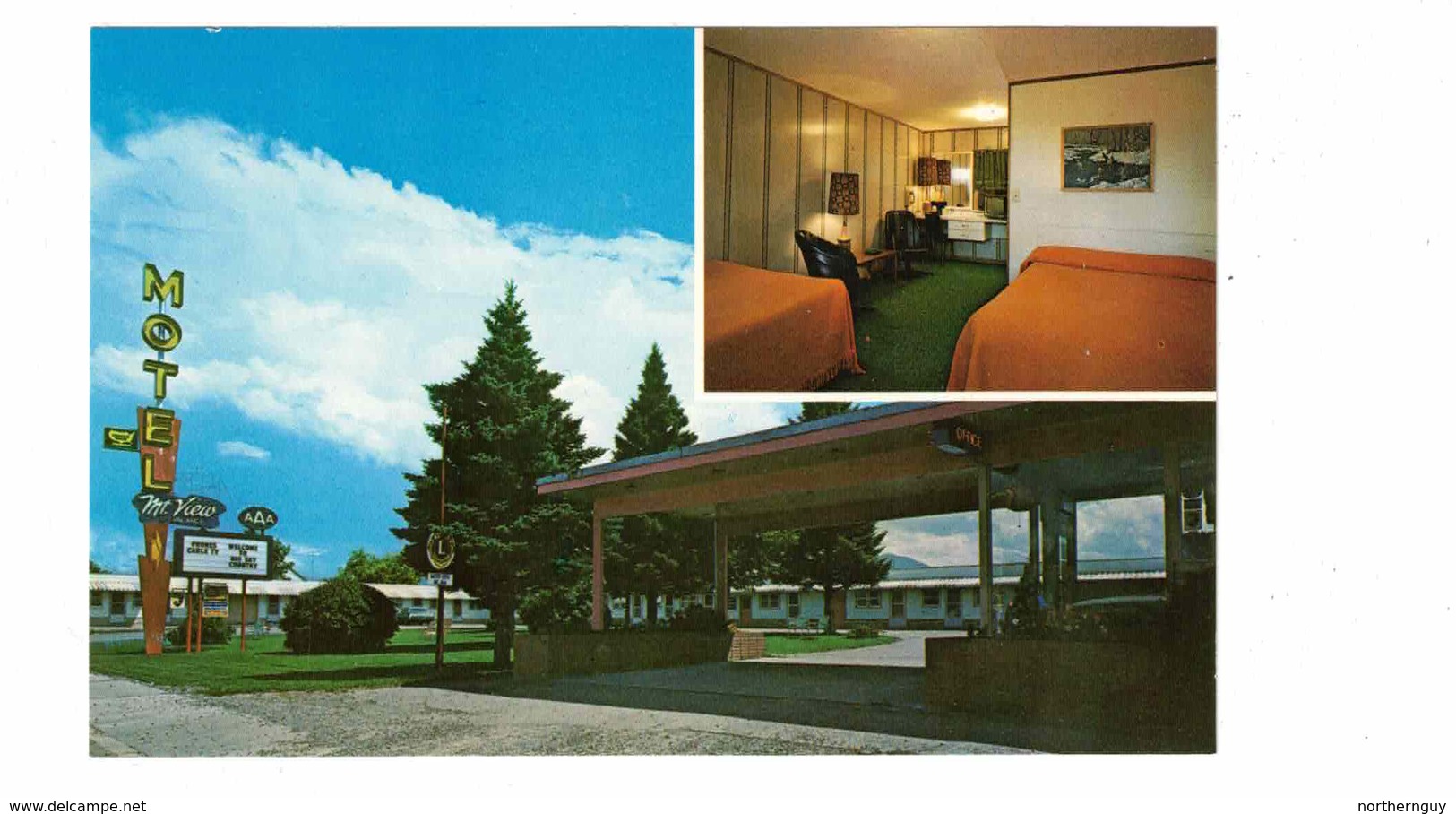 BOZEMAN, Montana, USA, Mountain View Motel, Old Chrome Postcard - Bozeman