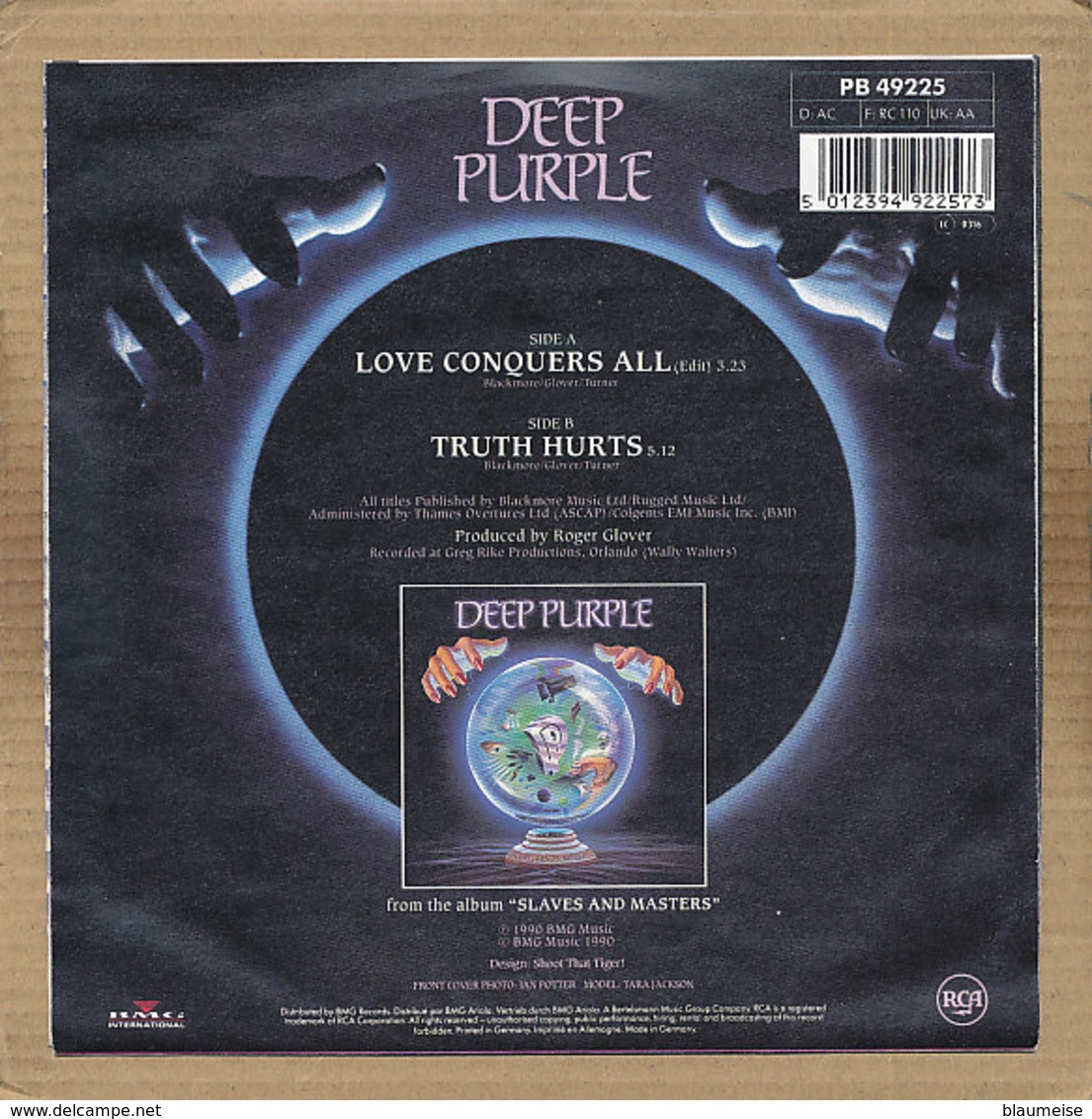 7" Single, Deep Purple - Love Conquers All - Rock