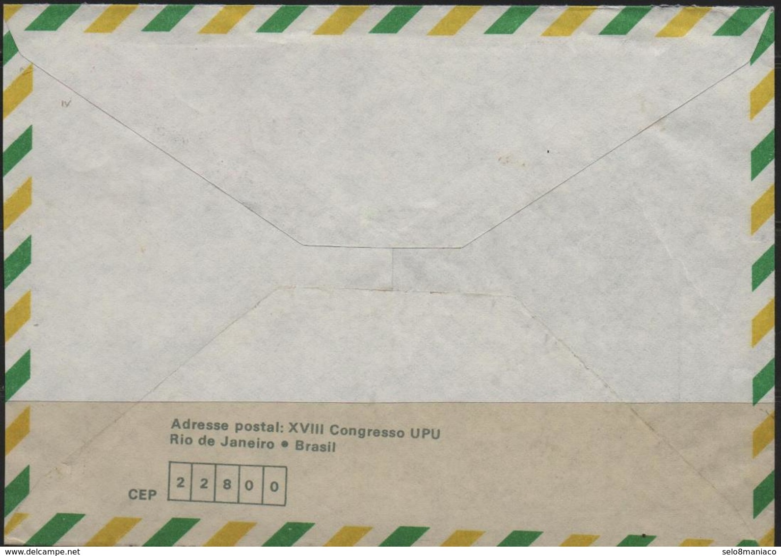 X2269–Brazil-UPU 18th Congress Official Meter Cover From Rio To Switzerland-1979 - UPU (Universal Postal Union)