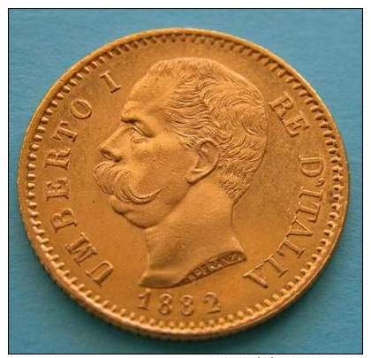 Regno Umberto I  20 Lire 1882  Gold Oro Or - 1878-1900 : Umberto I