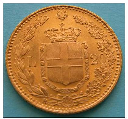 Regno Umberto I  20 Lire 1882  Gold Oro Or - 1878-1900 : Umberto I