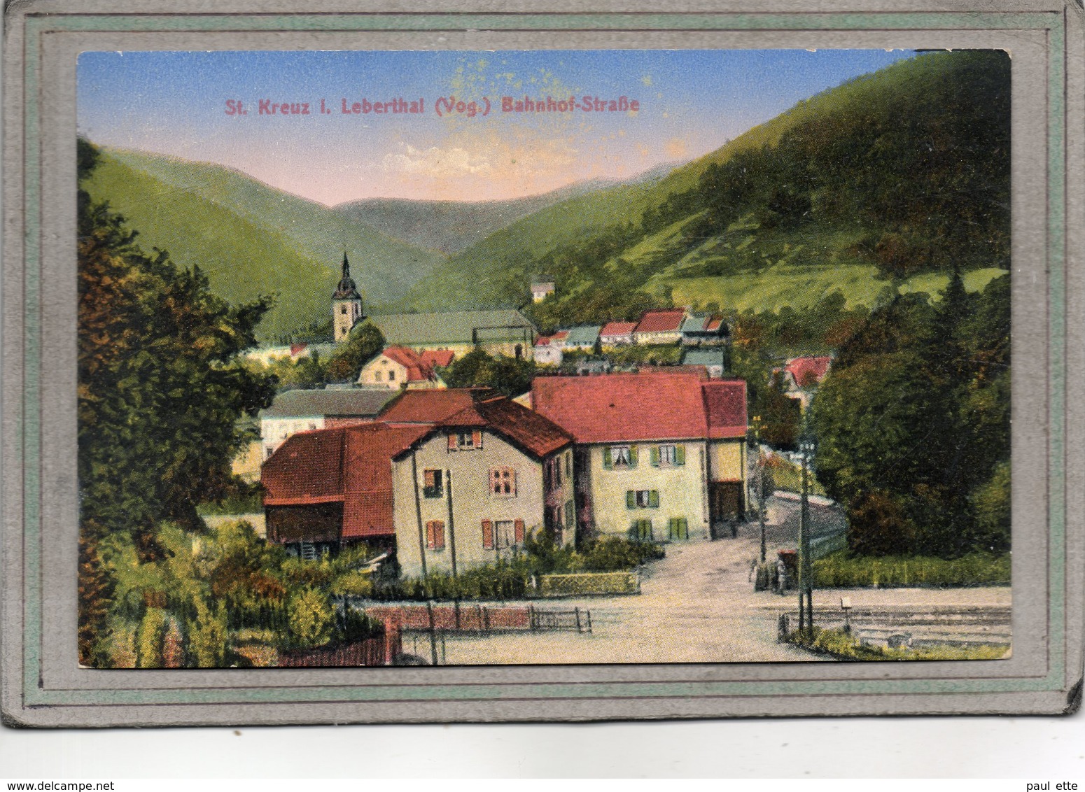 CPA - SAINTE-CROIX-aux-Mines (68) - Aspect Du Passage à Niveau Et De La Rue De La Gare Au Début Du Siècle - Sainte-Croix-aux-Mines