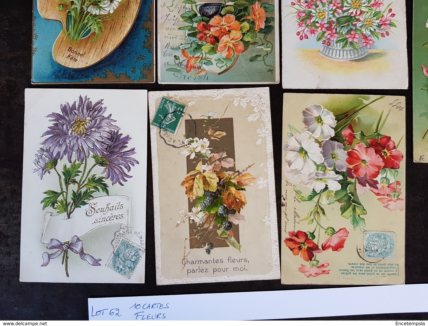 CPA - Lot De 10 Cartes Postales Sélectionnées - Fleurs ( Lot I62 ) - 5 - 99 Postkaarten