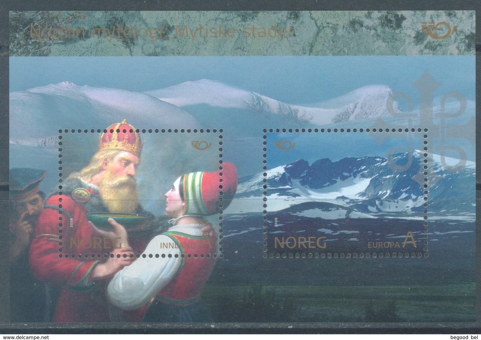 NORWAY - MNH/*** LUXE - 2008 - NORDIC MYTHOLOGIE - Yv BLOC 36 - Lot 21105 - Blocs-feuillets