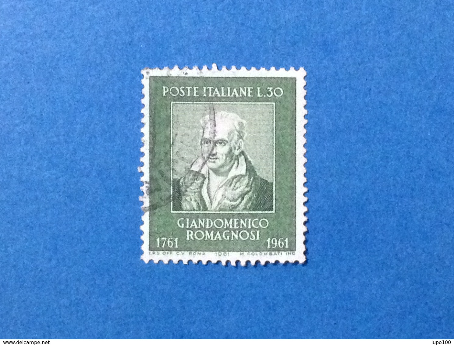 1961 ITALIA ROMAGNOSI FRANCOBOLLO USATO ITALY STAMP USED - 1961-70: Usati