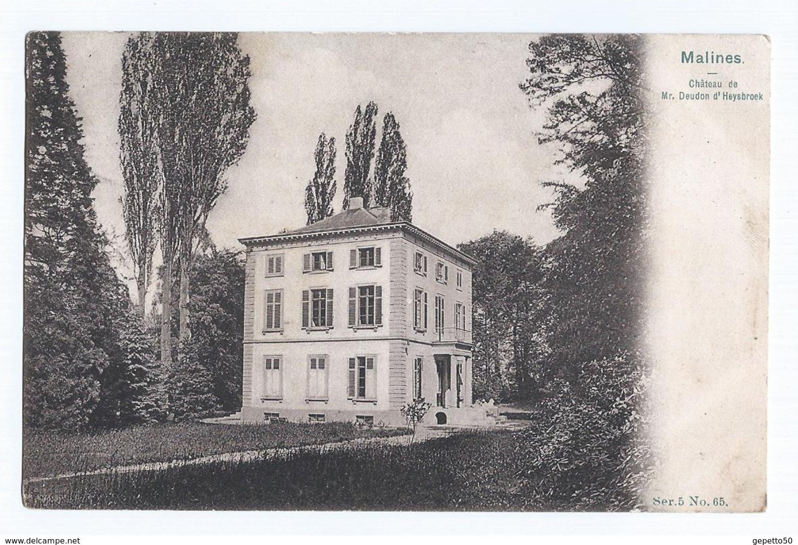 Malines Château Kasteel M. Deudon CPA Oblitérée Hombeeck 1907 - Malines