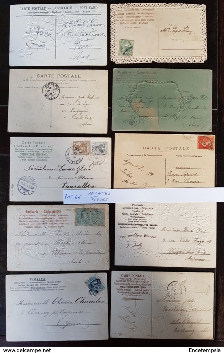 CPA - Lot De 10 Cartes Postales Sélectionnées - Fleurs ( Lot I66 ) - 5 - 99 Postkaarten