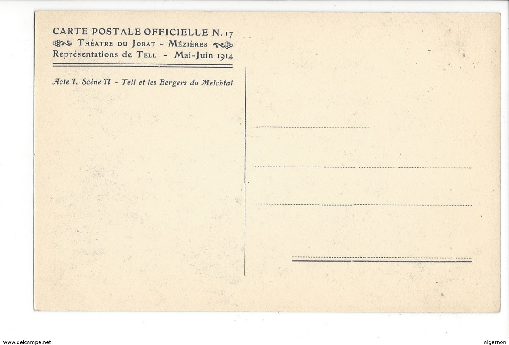 24120- Mézières Théâtre Du Jorat Représentation De Tell, Tell Et Les Bergers De Melchtal Mai-Juin 1914 - Jorat-Mézières