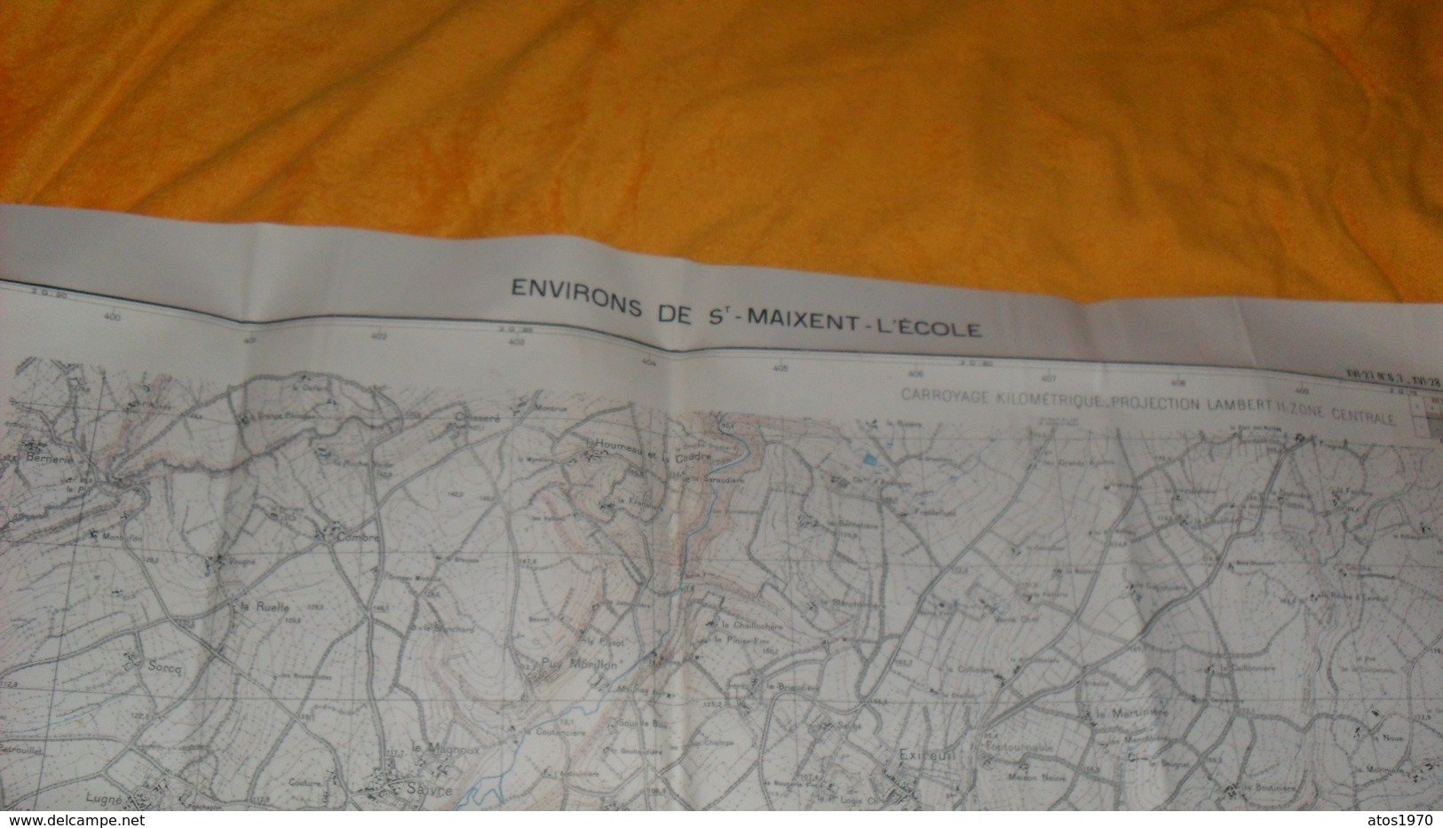 CARTE ENVIRONS DE ST MAIXENT L'ECOLE..ECHELLE 1/20000..MINISTERE DES TRAVAUX PUBLICS ET DES TRANSPORTS INSTITUT GEOGRAPH - Cartes Routières