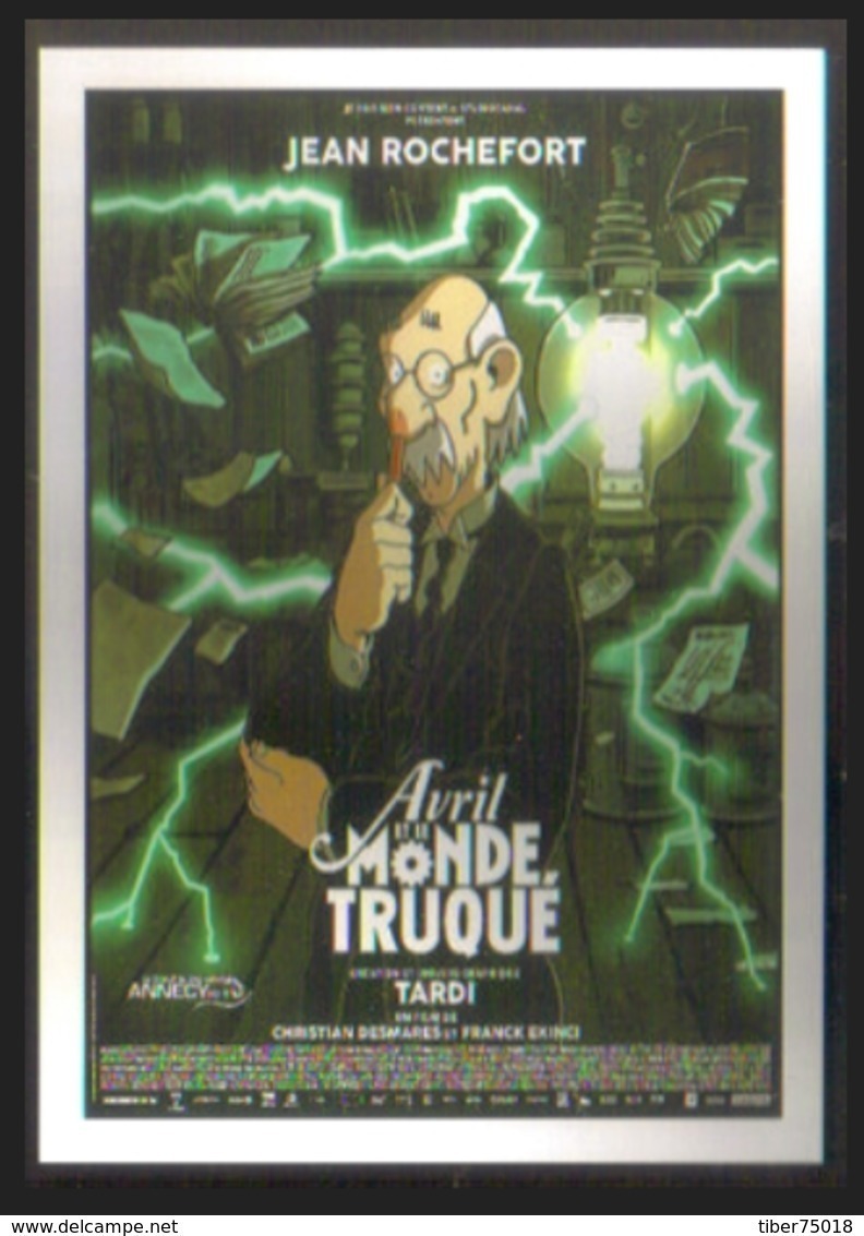 Carte Postale :  Avril Et Le Monde Truqué (film - Cinéma - Affiche - Jean Rochefort) Illustration : Tardi - Posters On Cards