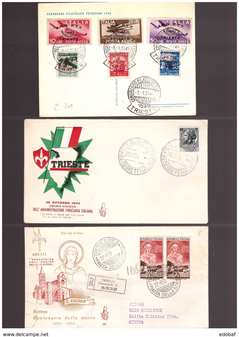 Trieste AMG-FTT, Sette Buste Fdc Venetia Viaggiate E Due Fdc Normali         -CE95 - Storia Postale