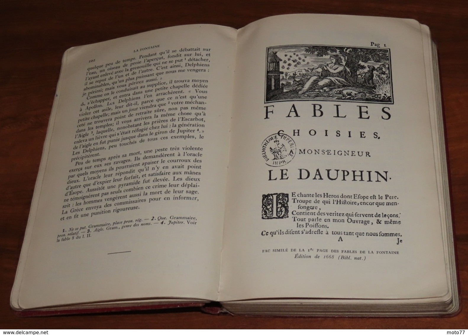 Livre LES FABLES DE LA FONTAINE - 1934 - Edition Hatier / 31 - Auteurs Français