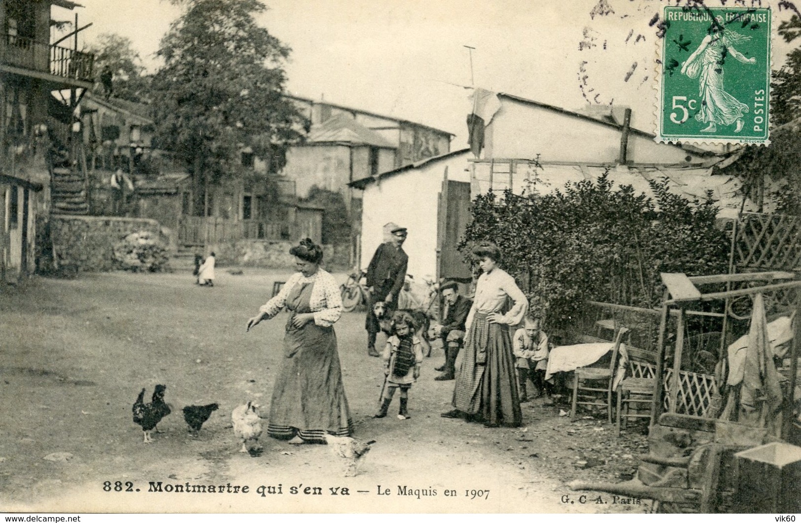 75  PARIS 18e AR    MONTMARTRE QUI S'EN VA  LE MAQUIS EN 1907 - Arrondissement: 18