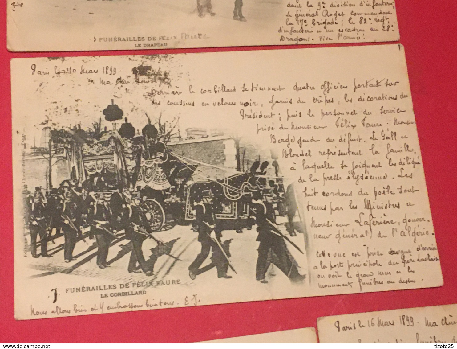 Lot Paris President 13 Cpa  Témoignages Défilé honneurs militaires   13 CPA de 1899 des  Funérailles de Félix Faure