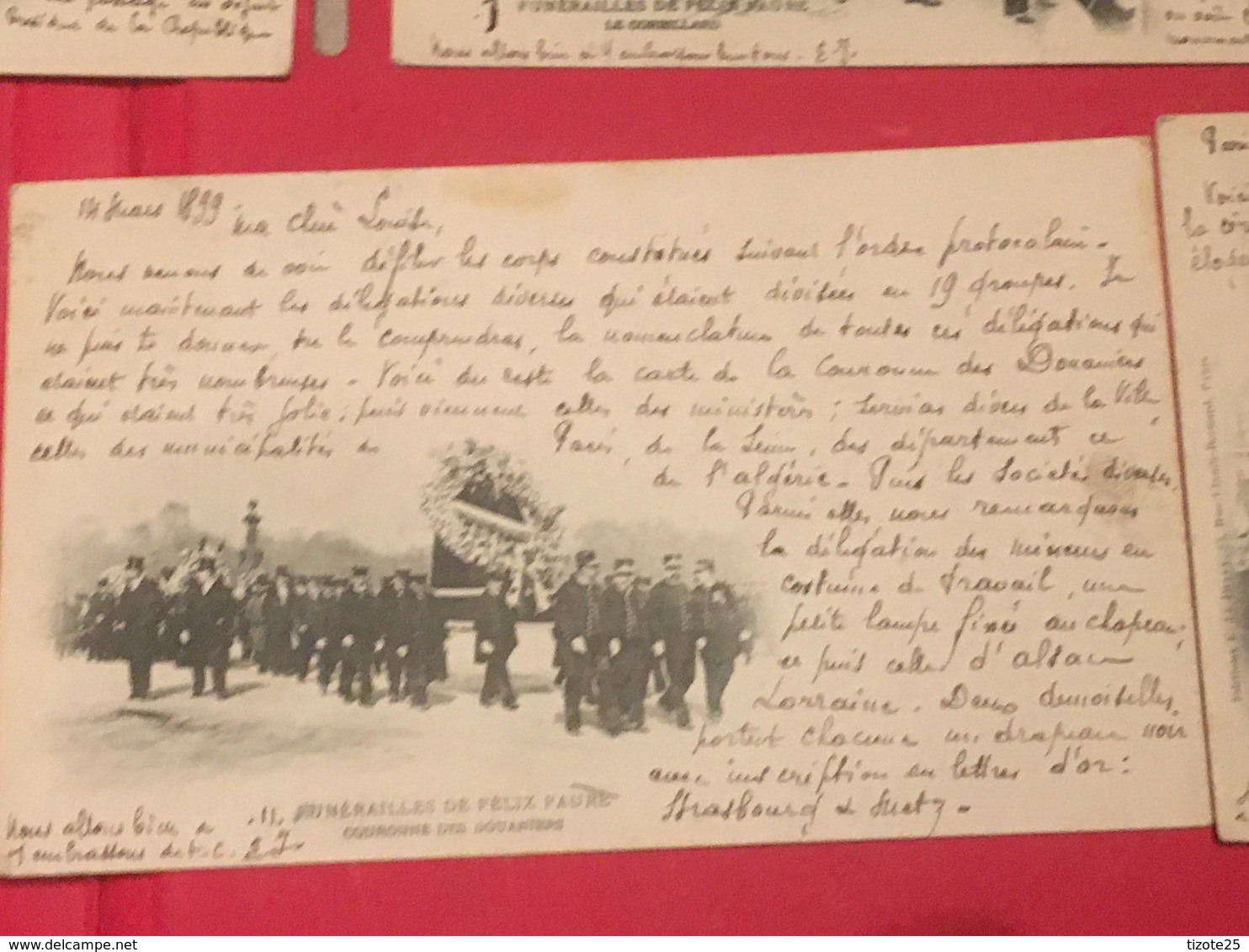 Lot Paris President 13 Cpa  Témoignages Défilé honneurs militaires   13 CPA de 1899 des  Funérailles de Félix Faure