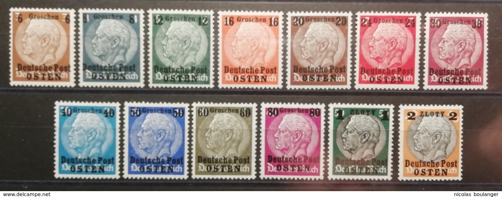 Pologne 1939 / Yvert N°17-29 / ** / Timbres D'Allemagne - Gouvernement Général