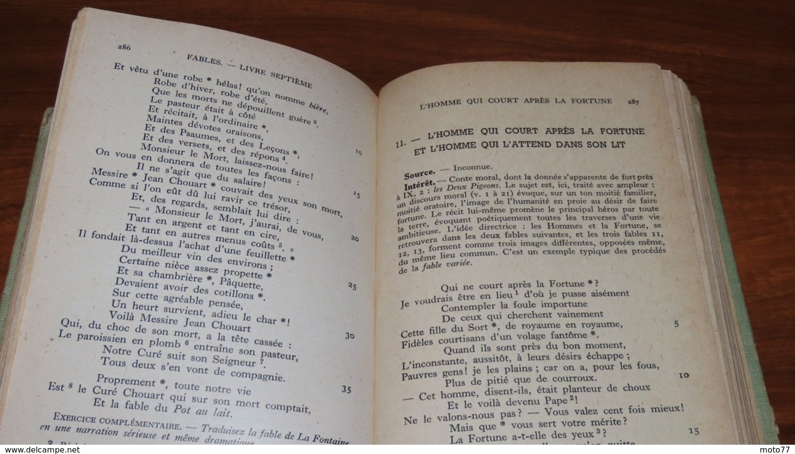 Livre LES FABLES DE LA FONTAINE - 1959 - Edition Gigord / 33 - Auteurs Français