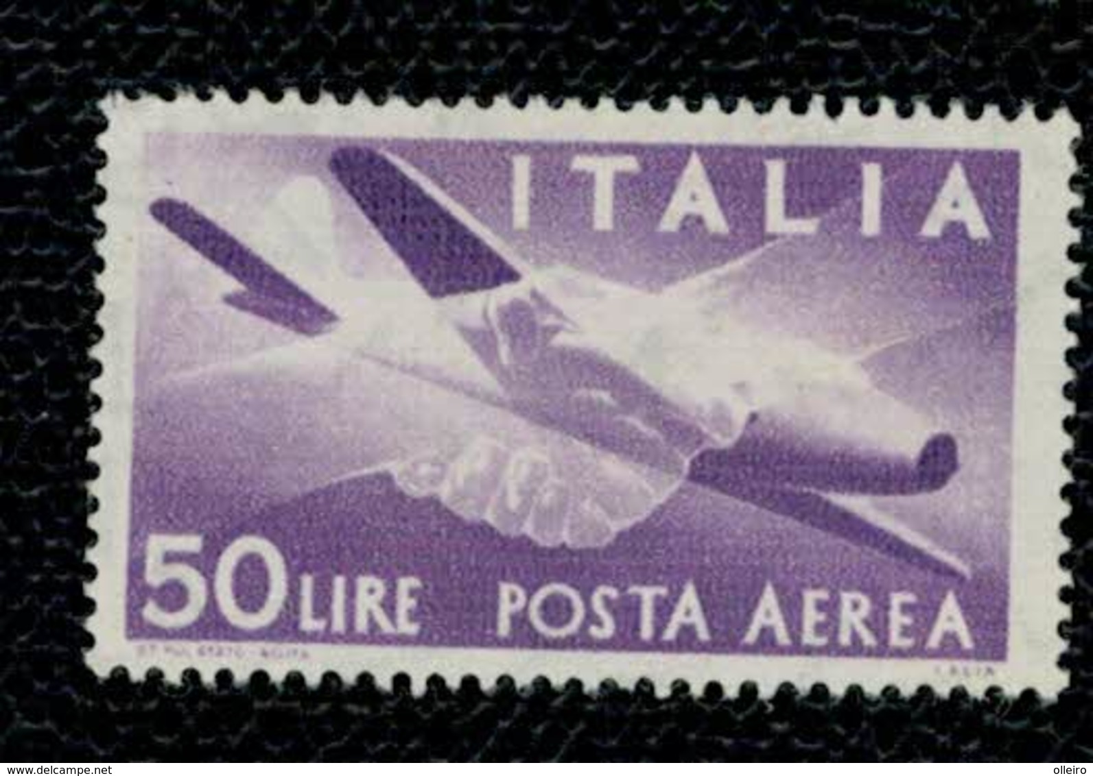 Italia - Italy 1957 Posta Aerea "Democratica" Valore Da 50L ** MNH - 1946-60: Ungebraucht