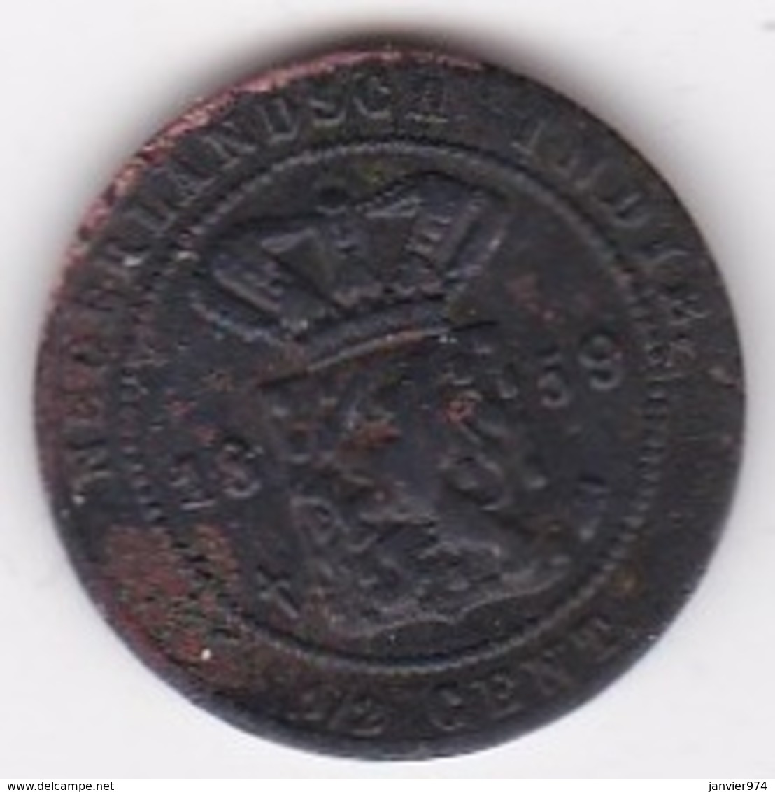 Netherlands East Indies . 1/2 Cent 1859. William III. KM# 306 - Indes Néerlandaises