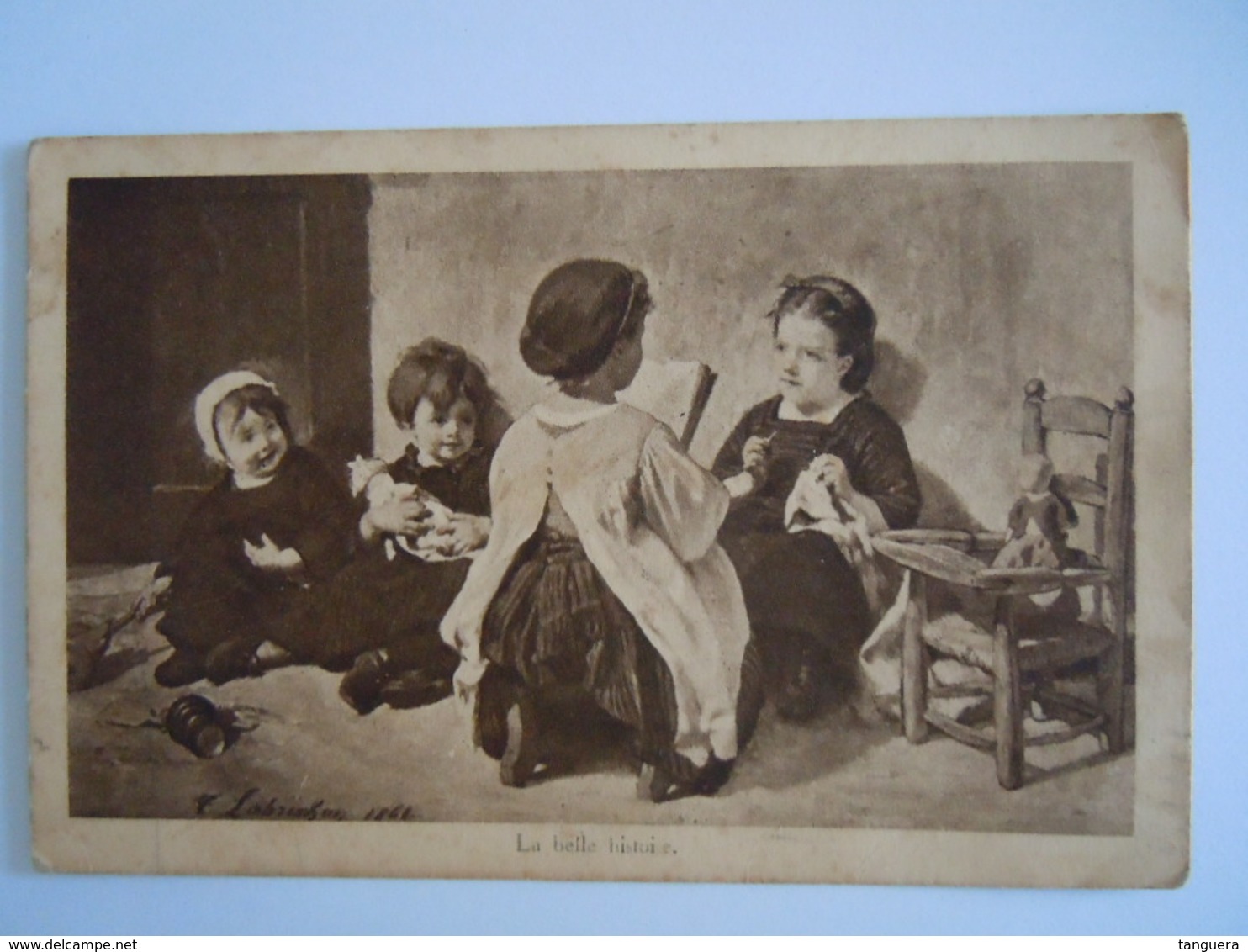 La Belle Histoire Enfants Poupée Pub Reclame AXA Margarine Gelopen 1936 - Malerei & Gemälde