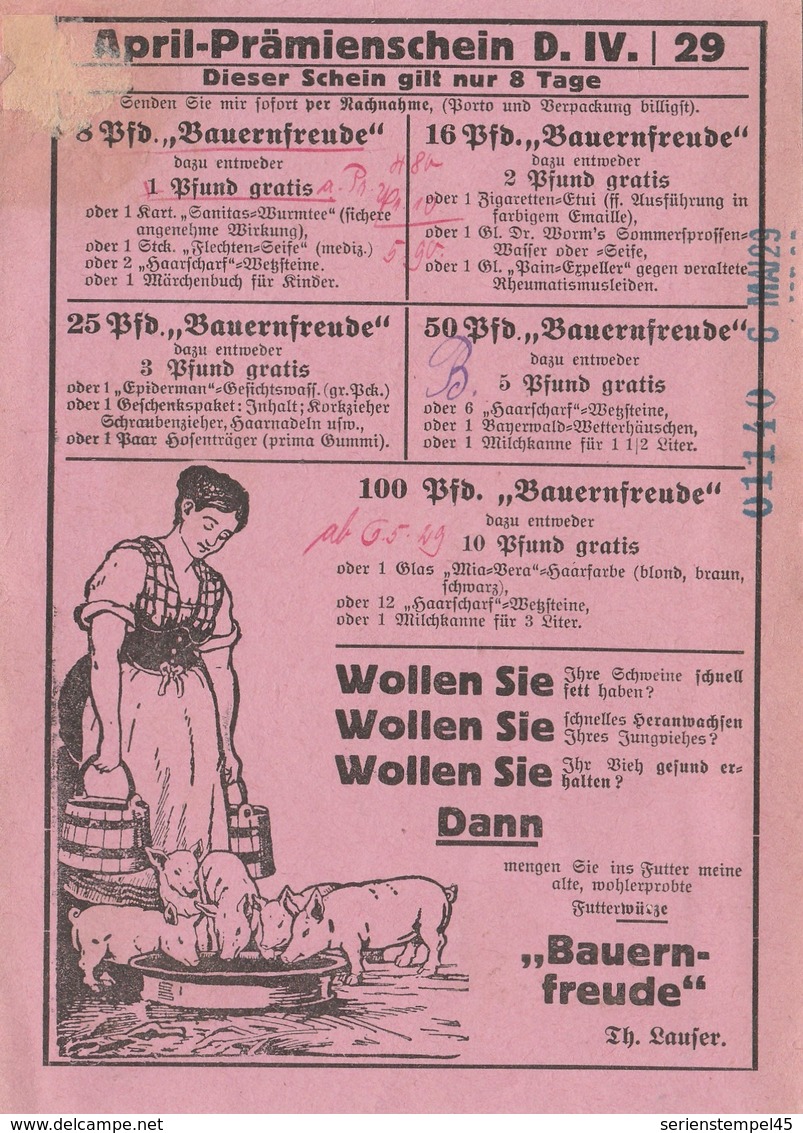 Ostpreussen Deutsches Reich Karte Mit Tagesstempel Agilla Kr Labiau 1929 Werbung - Briefe U. Dokumente