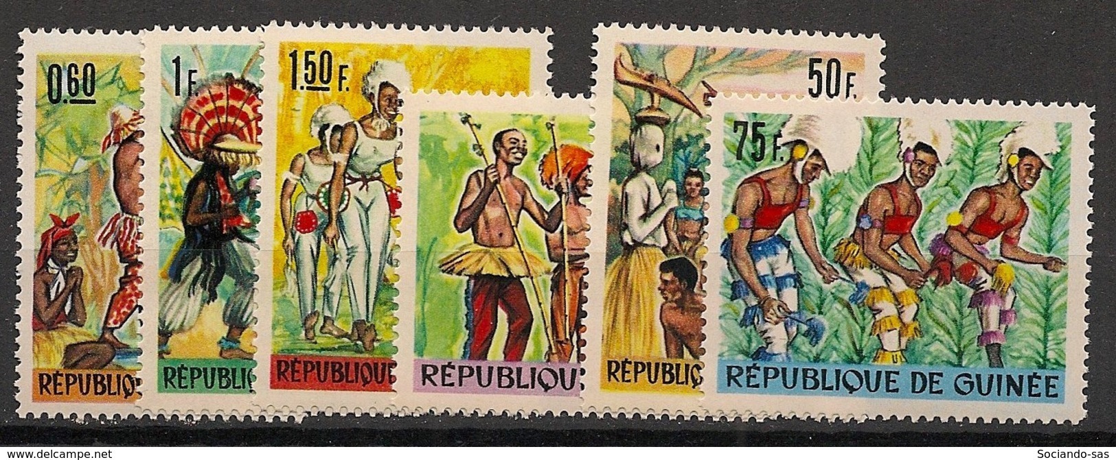 Guinée - 1966 - N°Yv. 287 à 292 - Danses - Neuf Luxe ** / MNH / Postfrisch - Guinea (1958-...)