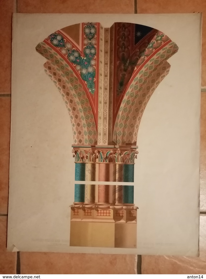 Lewis Gruner   "Painted Pillar And Ribs By Giotto. Specimens Of Ornamental Art By Lewis Gruner On Ursus Books," - Sammelbilderalben & Katalogue