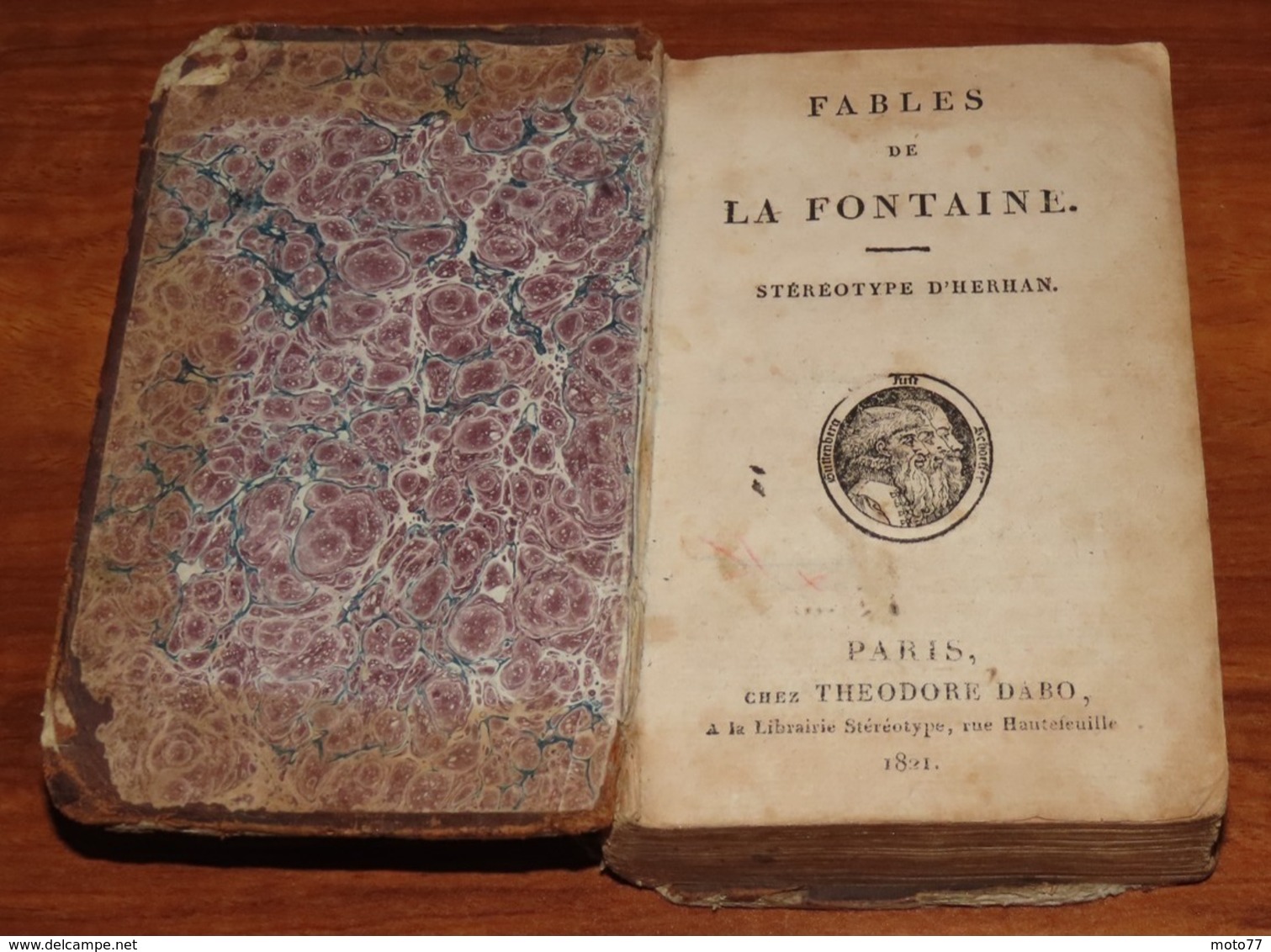 Livre LES FABLES DE LA FONTAINE - 1821 - Edition Dabo / 36 - Auteurs Français