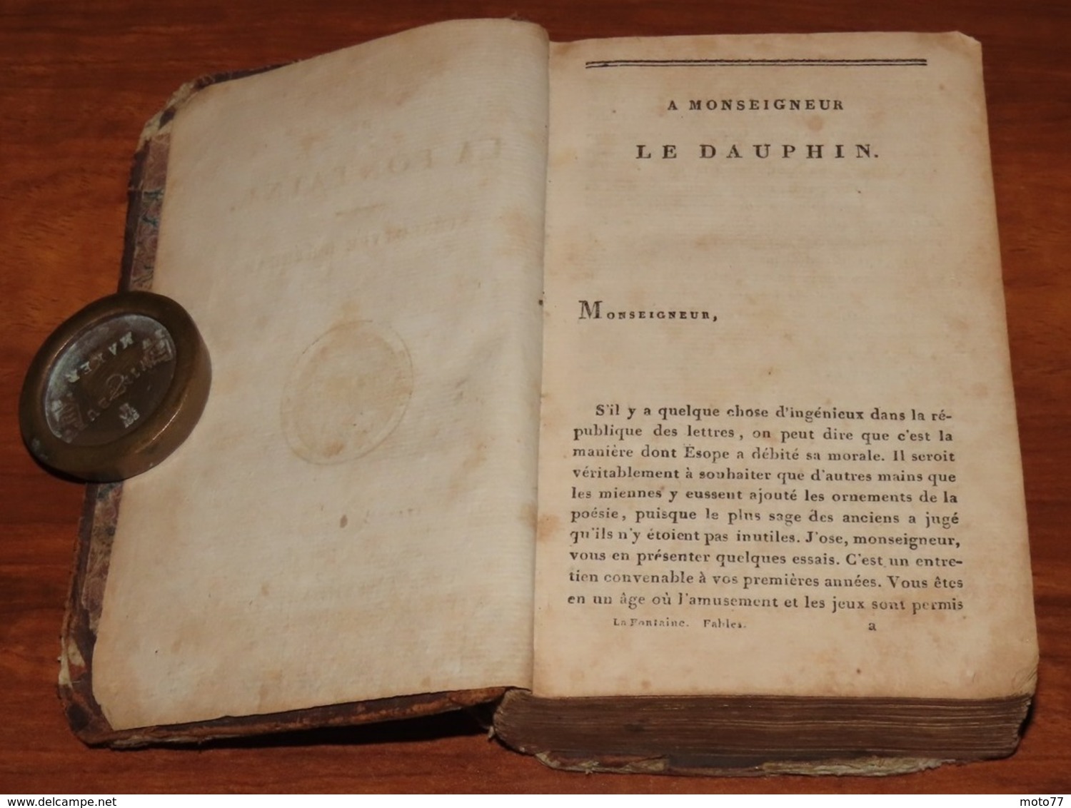 Livre LES FABLES DE LA FONTAINE - 1821 - Edition Dabo / 36 - Auteurs Français