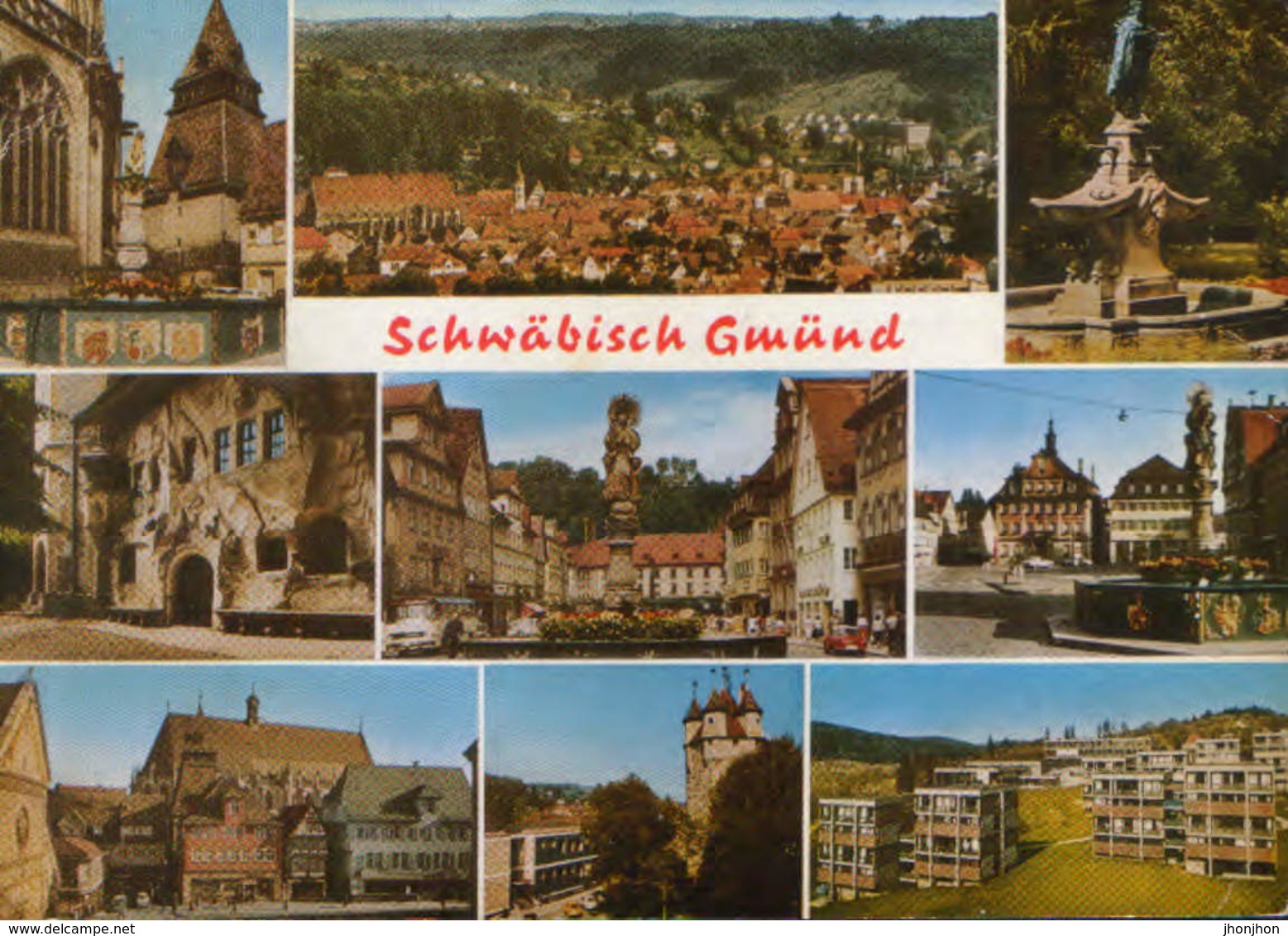 Germany - Postcard Used 1976 - Schwabisch Gmund - Images From The City  - 2/scans - Schwaebisch Gmünd