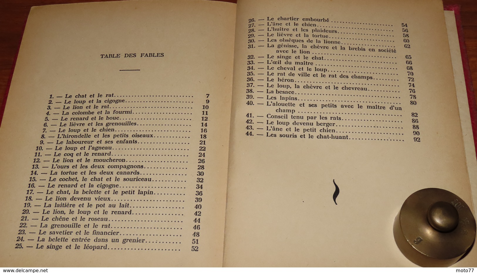 Livre LES FABLES DE LA FONTAINE - 1955 - Edition Gédalce / 37