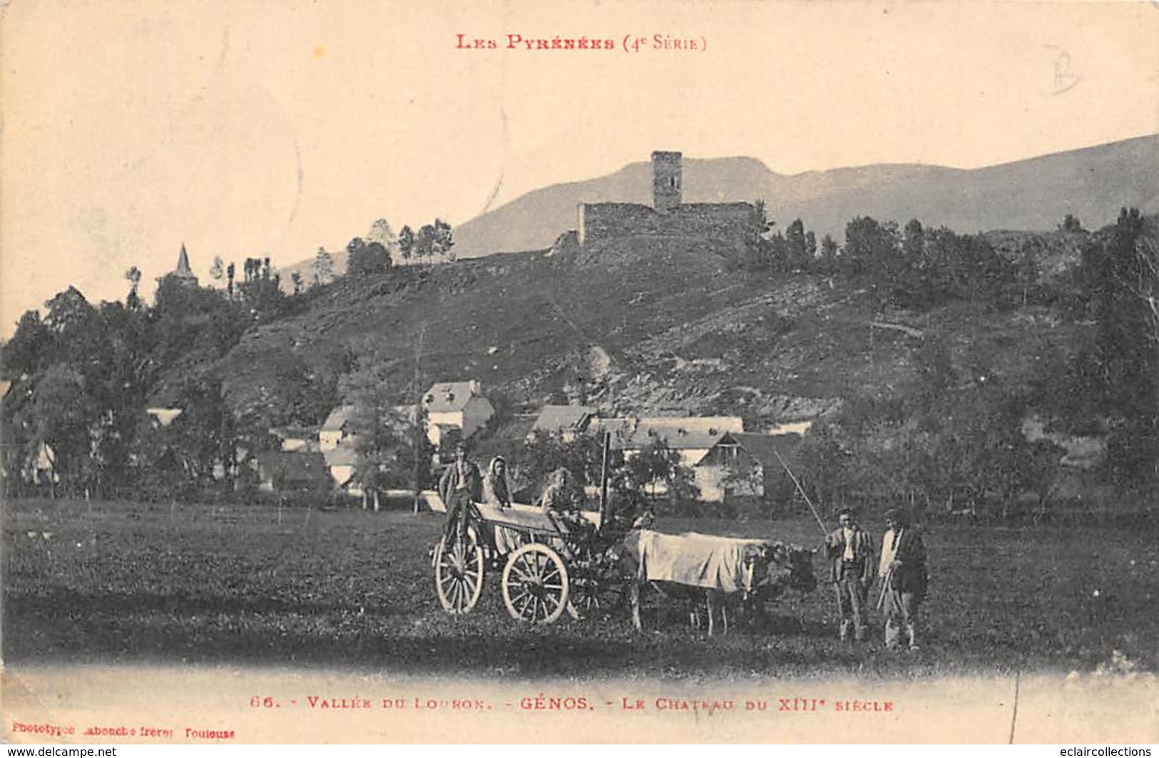 Génos           65      Vallée Du Louron. Le Village Et  Château Du XIII ème        (voir Scan) - Other & Unclassified