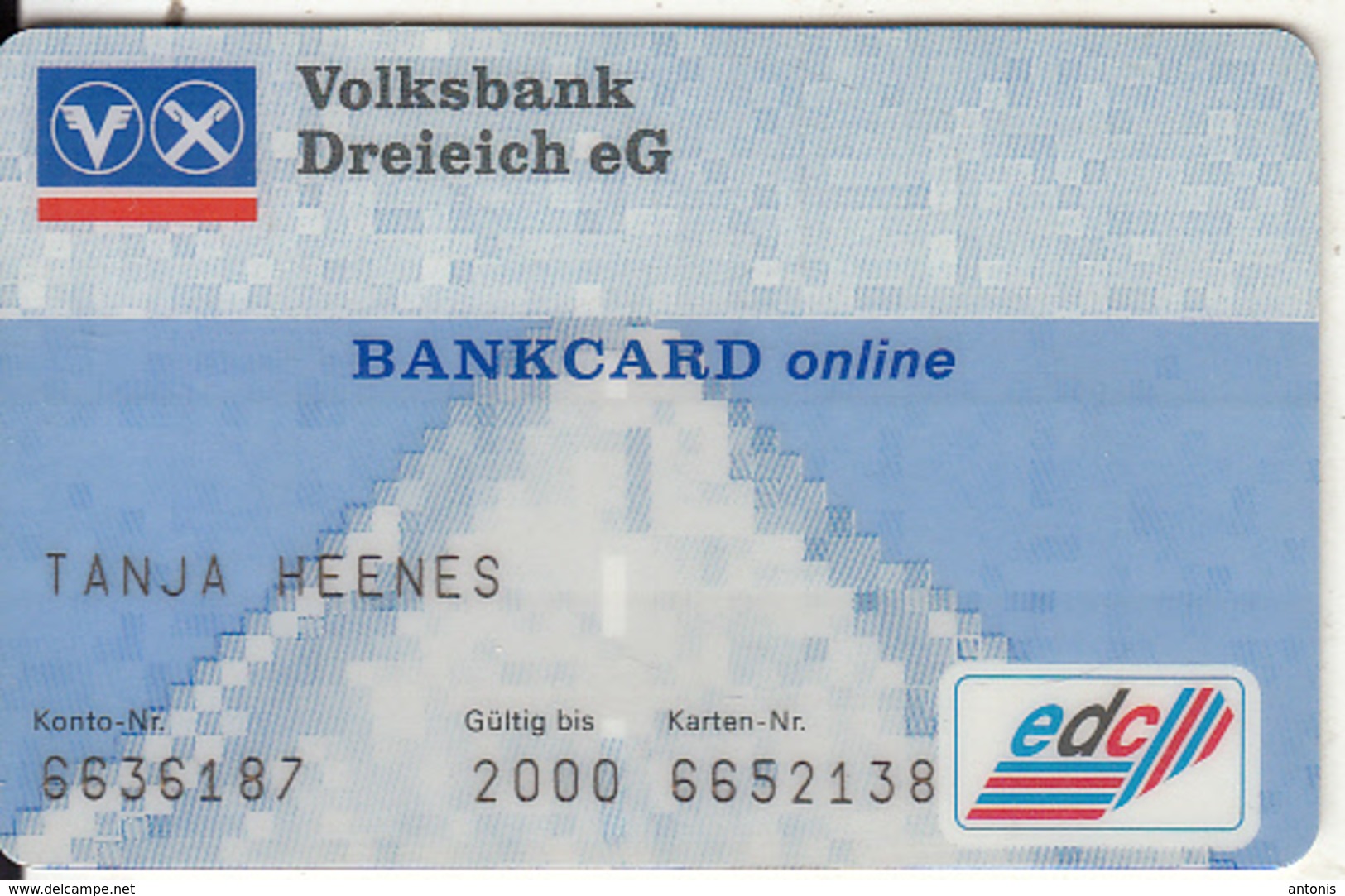 GERMANY - Volksbank Dreieich EG, Bankcard Online, 04/96, Used - Tarjetas De Crédito (caducidad Min 10 Años)