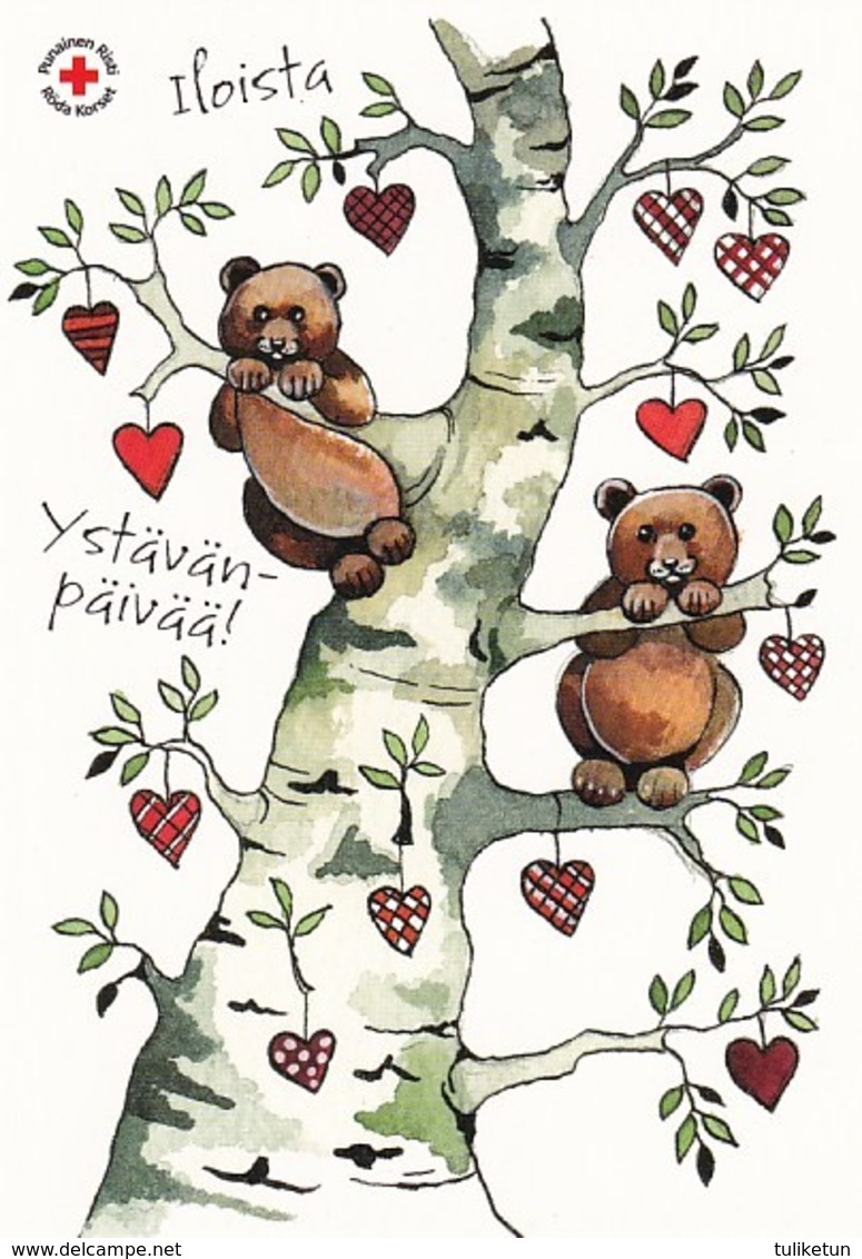 Postal Stationery - Bear - Bears On Tree Branches - Red Cross 2020 - Suomi Finland - Postage Paid - Ganzsachen