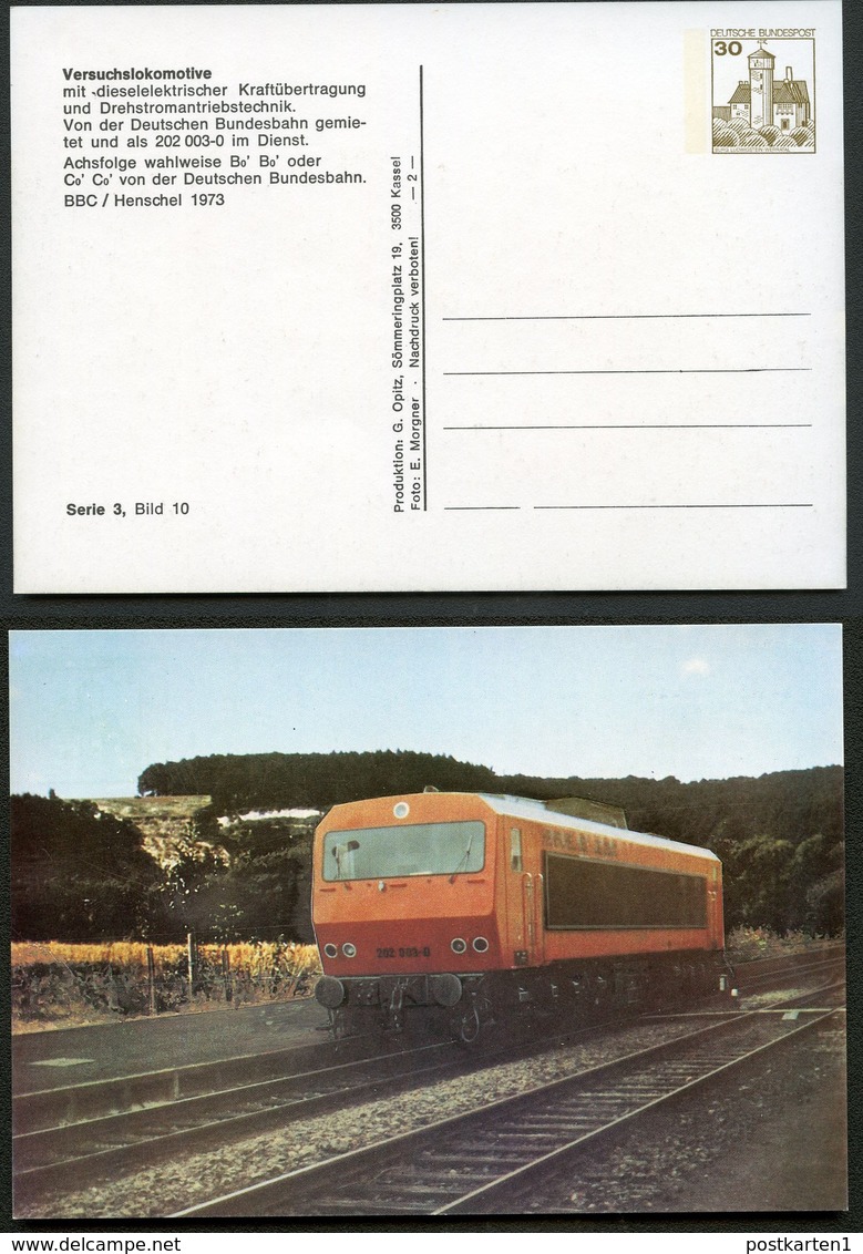 Bund PP98 B2/002 VERSUCHSLOKOMOTIVE 202003.0 Bietigheim-Bissingen 1981 NGK 5,00 € - Cartes Postales Privées - Neuves