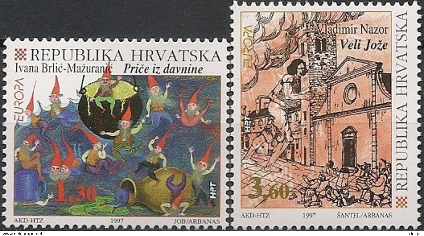 CROATIA - COMPLETE SET EUROPA CEPT ISSUE: LEGENDS 1997 - MNH - 1997