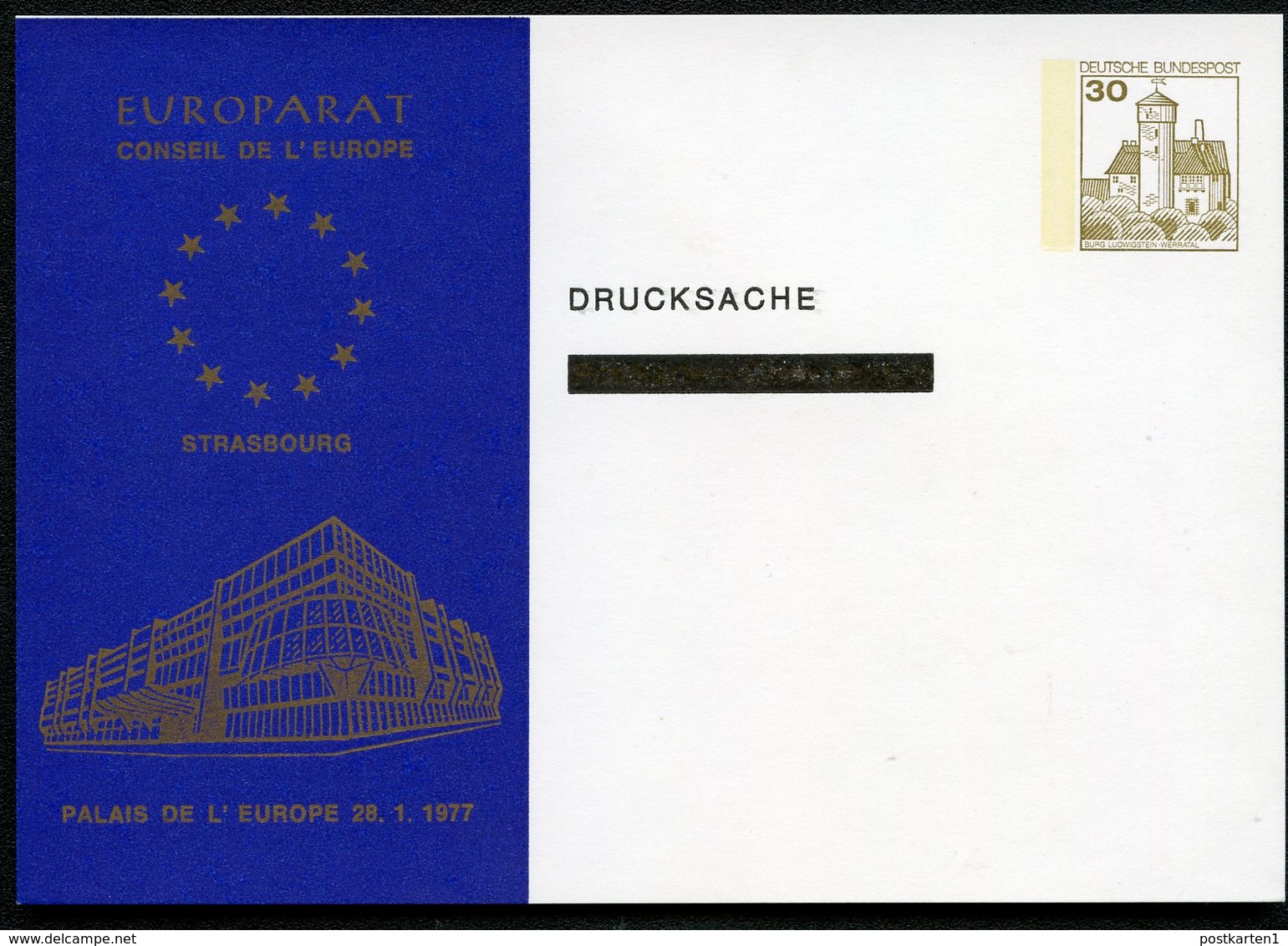 Bund PP98 D1/001 EUROPARAT Bonn 1977 - Cartes Postales Privées - Neuves