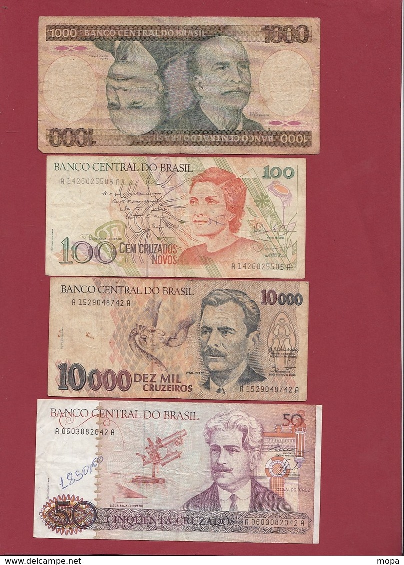 Brésil 4 Billets Dans L 'état Lot N °2----(152) - Brazil