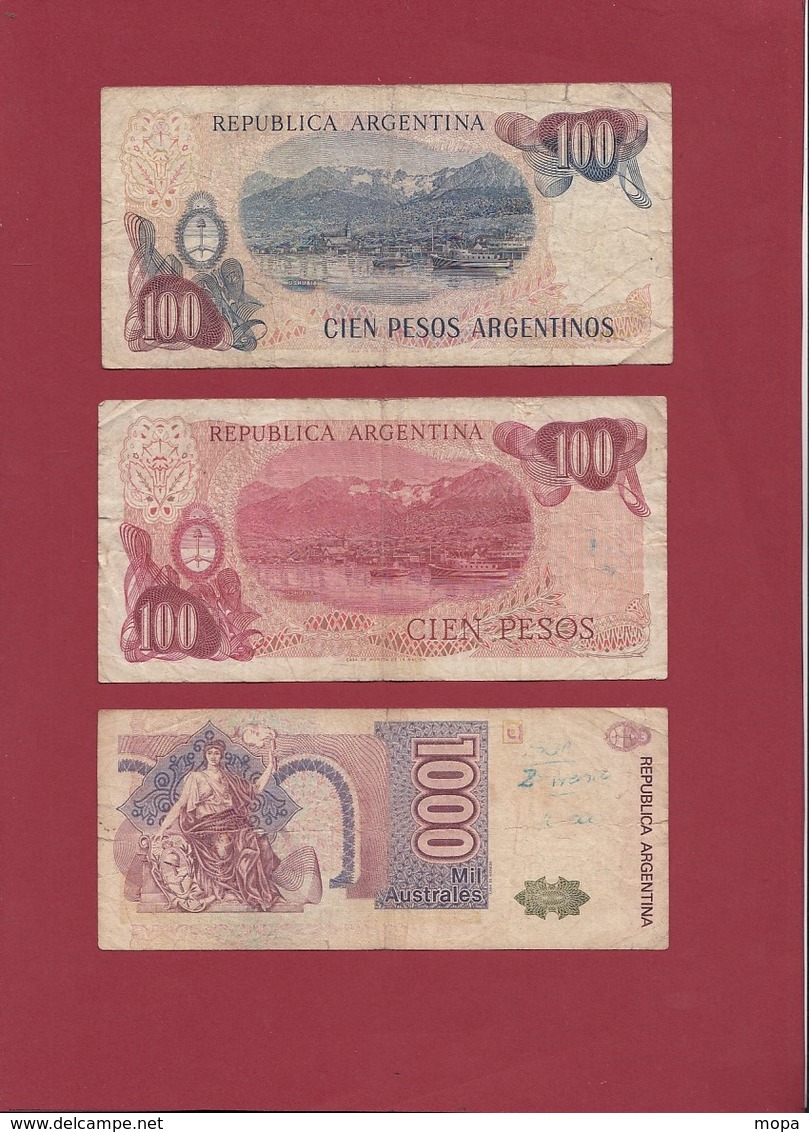 Argentine 3 Billets Dans L 'état Lot N °4-----(162) - Argentina