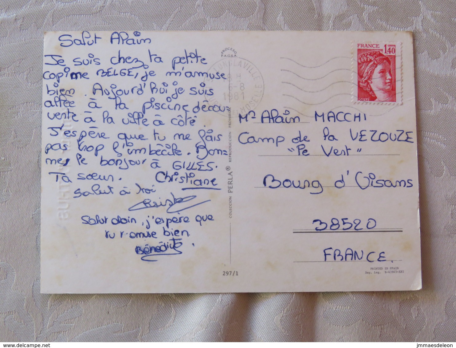 France 1981 Postcard "Athus Belgium Park" To France - Sabine - Sonstige & Ohne Zuordnung