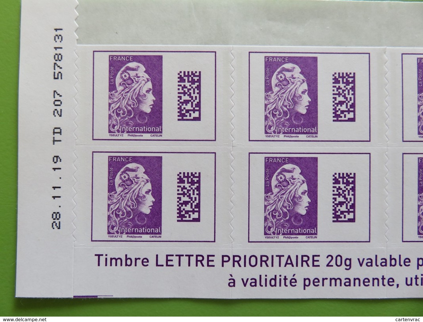 Timbre France YT 1656 AA - Coin Daté - Marianne D'Yseult Digan - L'engagée - Lettre Internationale - Neuf - 2019 - 2010-2019