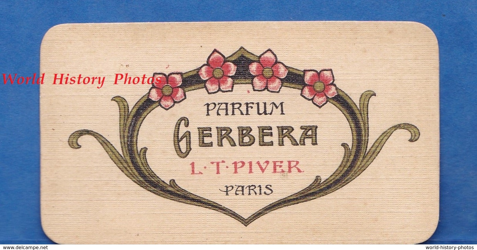 Calandrier Ancien Publicitaire - 1923 / 1924 ( RARE ) - Carte Parfumée - Parfum GERBERA - L T PIVER , Paris - Grand Format : 1921-40