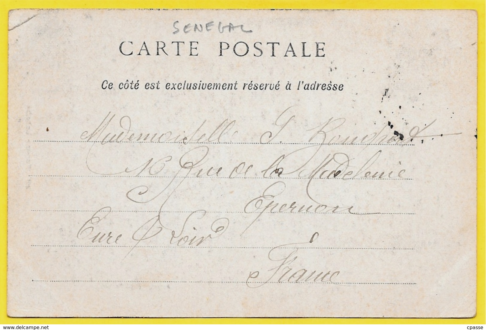 Timbre Type Groupe 5 C. SENEGAMBIE Et NIGER Sur CPA Femme Lahobé - Cachet à Date Dakar Sénégal * Coiffure Afro - Lettres & Documents