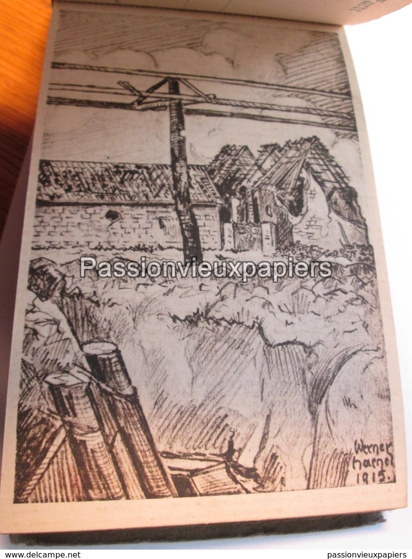 CARNET ALLEMAND  DEULEMONT  PONT ROUGE TRANCHEES     48 CPA 1915 (Complet)  ILLUSTRATEUR HAENEL