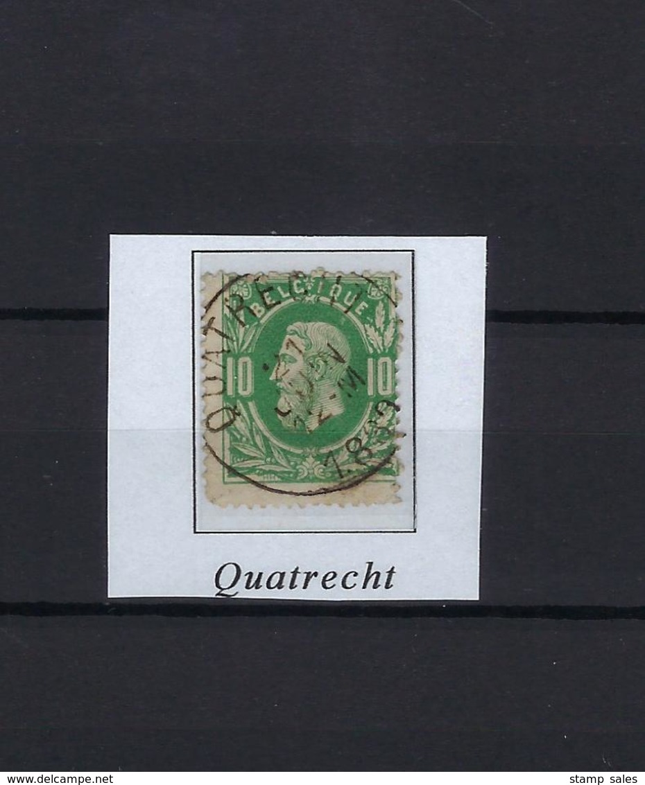 N°30 (ntz) GESTEMPELD Quatrecht COBA € 12,00 - 1869-1883 Leopoldo II
