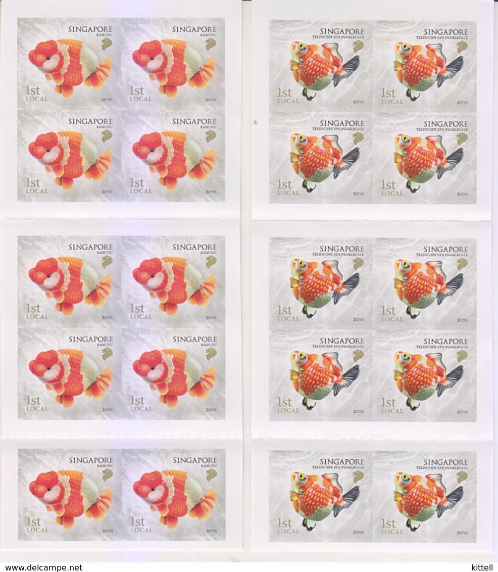 Singapore 2019 Booklets Definitives Goldfishes Goldfish Fish Mint - Fishes